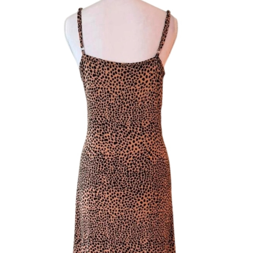 Jenni Kayne Leopard Print Neutral Animal Cheetah Viscose Maxi Slip Dress XS - Picture 5 of 10